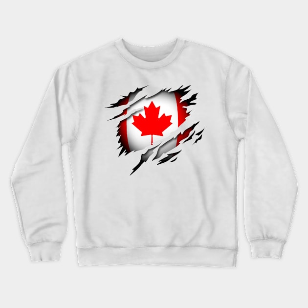Canada in the heart Crewneck Sweatshirt by HappyGiftArt